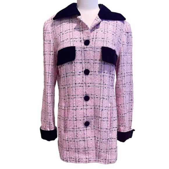 ✨Stunning PRESTIGE Elegance Paris Pink Wool Boucle Tweed Jacket Coat Blazer - Picture 2 of 16